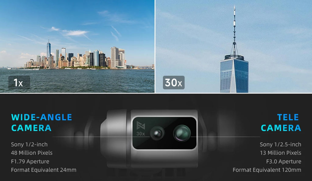 FIMI X8 Tele Max – 4K Dual Camera Drone, 20km Range, AI Night Vision