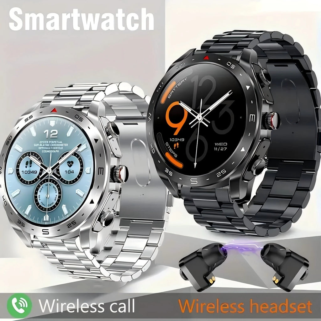 2025 Smartwatch + TWS Earbuds – Bluetooth, GPS, Heart Rate, HIFI Sound & Calls
