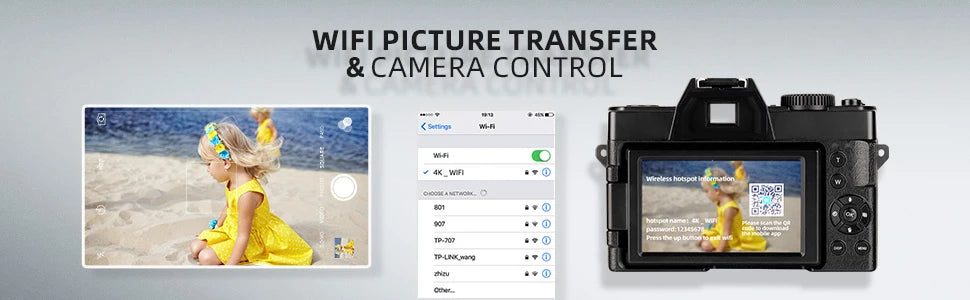 "NBD 48MP 4K Vlogging Camera – WiFi, App Control & Dual Batteries"