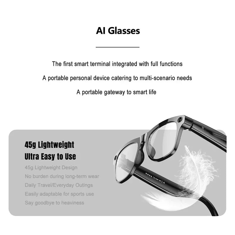 Xiaomi 6K HD AI Smart Glasses – Photochromic, Bluetooth Call, Music & Translate Camera