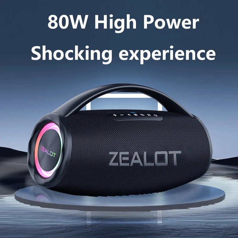 ZEALOT S97 – 80W Wireless Outdoor Speaker, HiFi Sound, Dual Pairing, Fast Charging 16,000mAh"

يم
