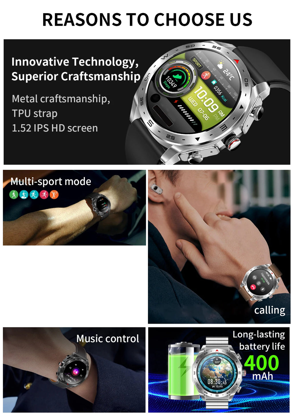 2025 Smartwatch + TWS Earbuds – Bluetooth, GPS, Heart Rate, HIFI Sound & Calls