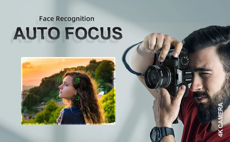 "NBD 48MP 4K Vlogging Camera – WiFi, App Control & Dual Batteries"