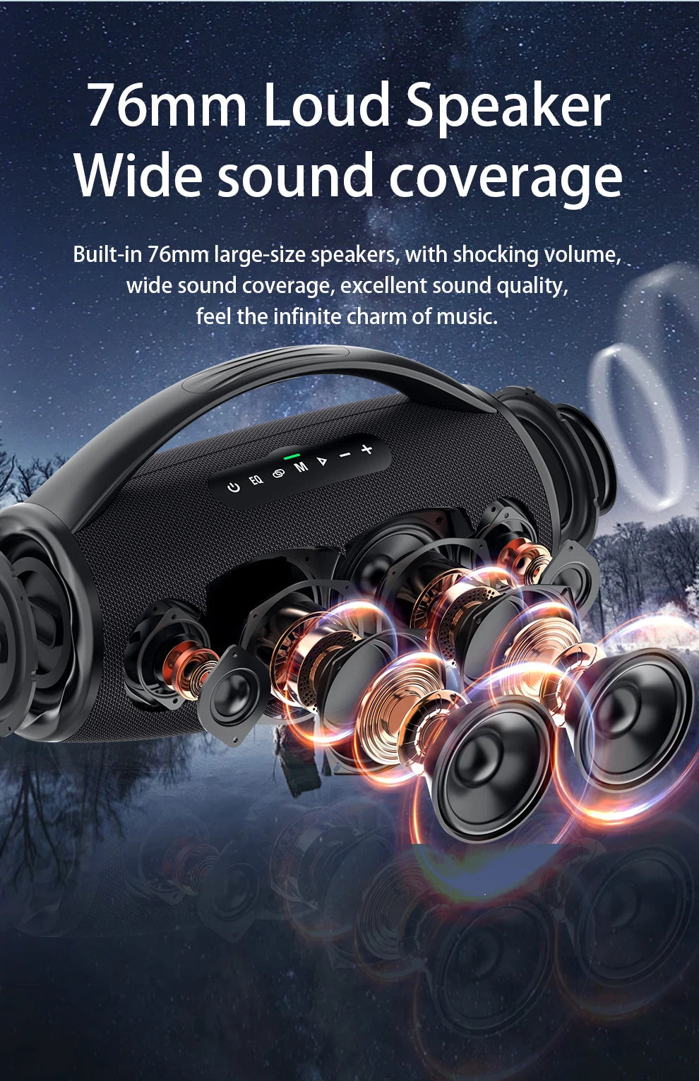 ZEALOT S97 – 80W Wireless Outdoor Speaker, HiFi Sound, Dual Pairing, Fast Charging 16,000mAh"

يم