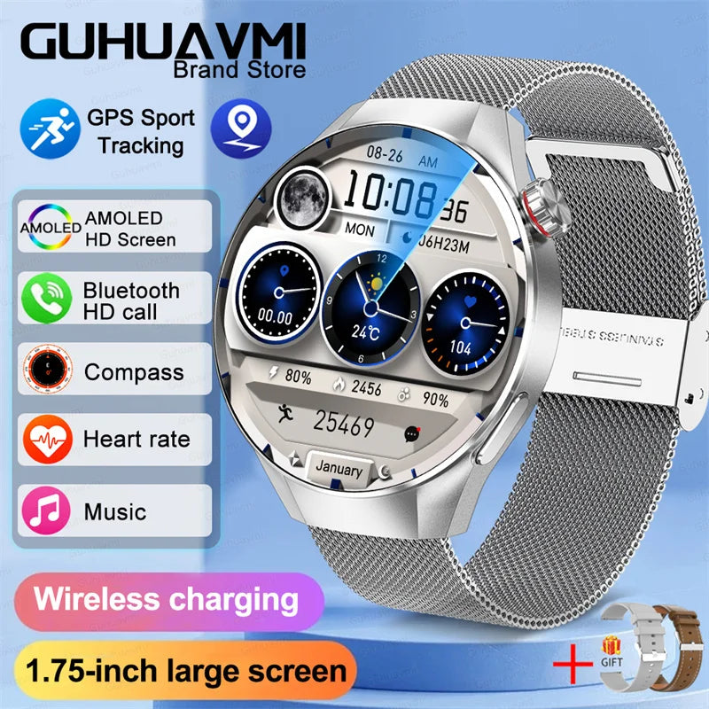 G5 Pro 2025 Smartwatch – 1.75” AMOLED, GPS, Heart Rate & Bluetooth Call, IP68