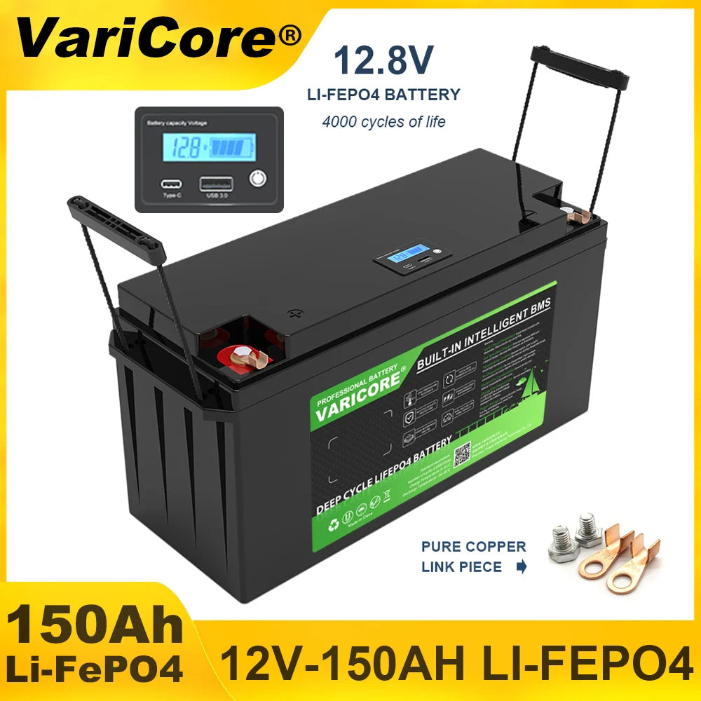 VariCore LiFePO4 Battery – 12V/12.8V, 60Ah-310Ah, Lithium Iron Phosphate for Travel & Camping