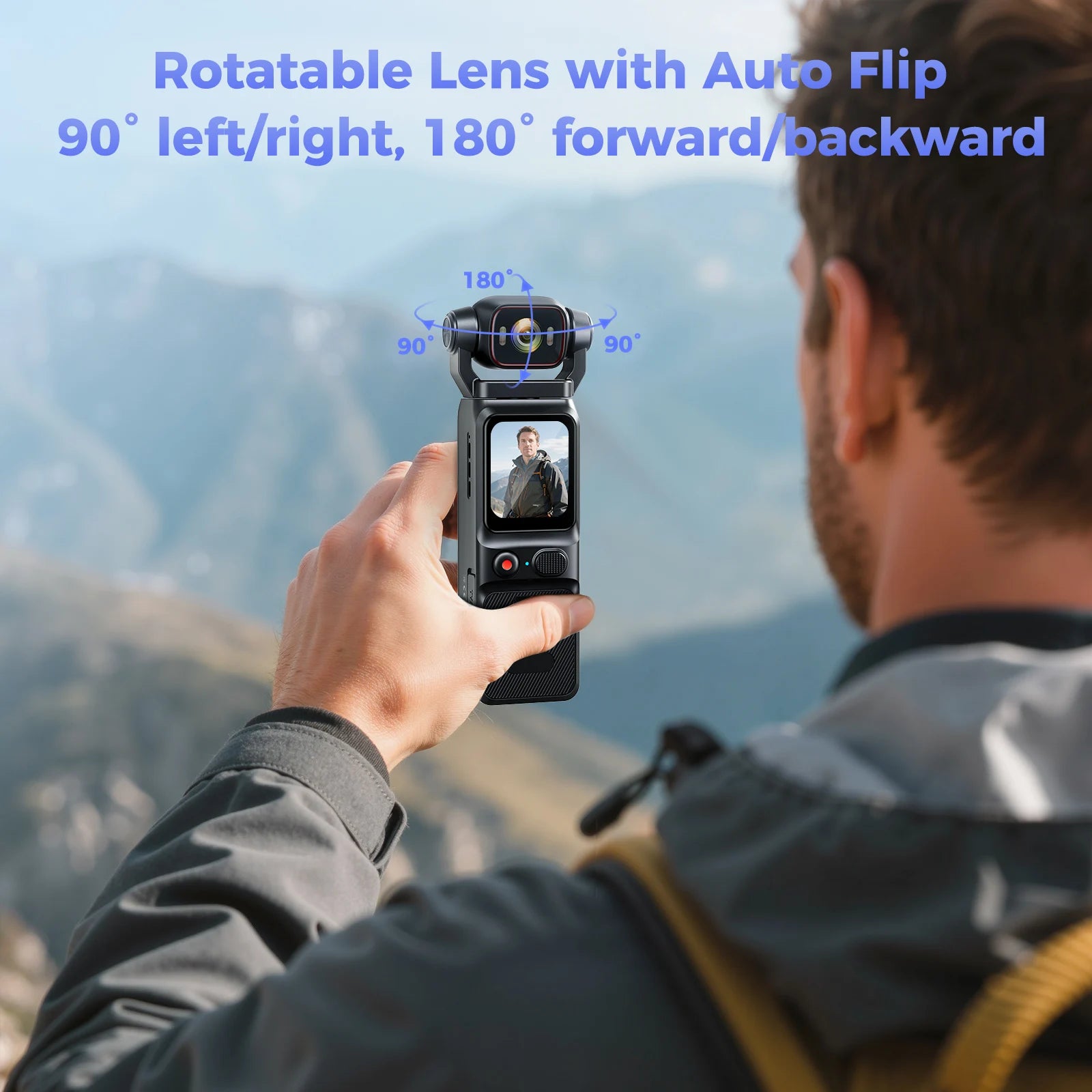 4K Pocket Action Camera – Touch Screen, Stabilized, Portable Vlog & Sport Cam