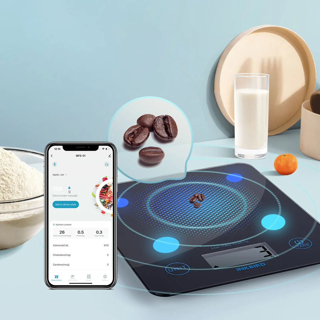 INKBIRD Smart Bluetooth Food Scale – Tare & Multi-Unit