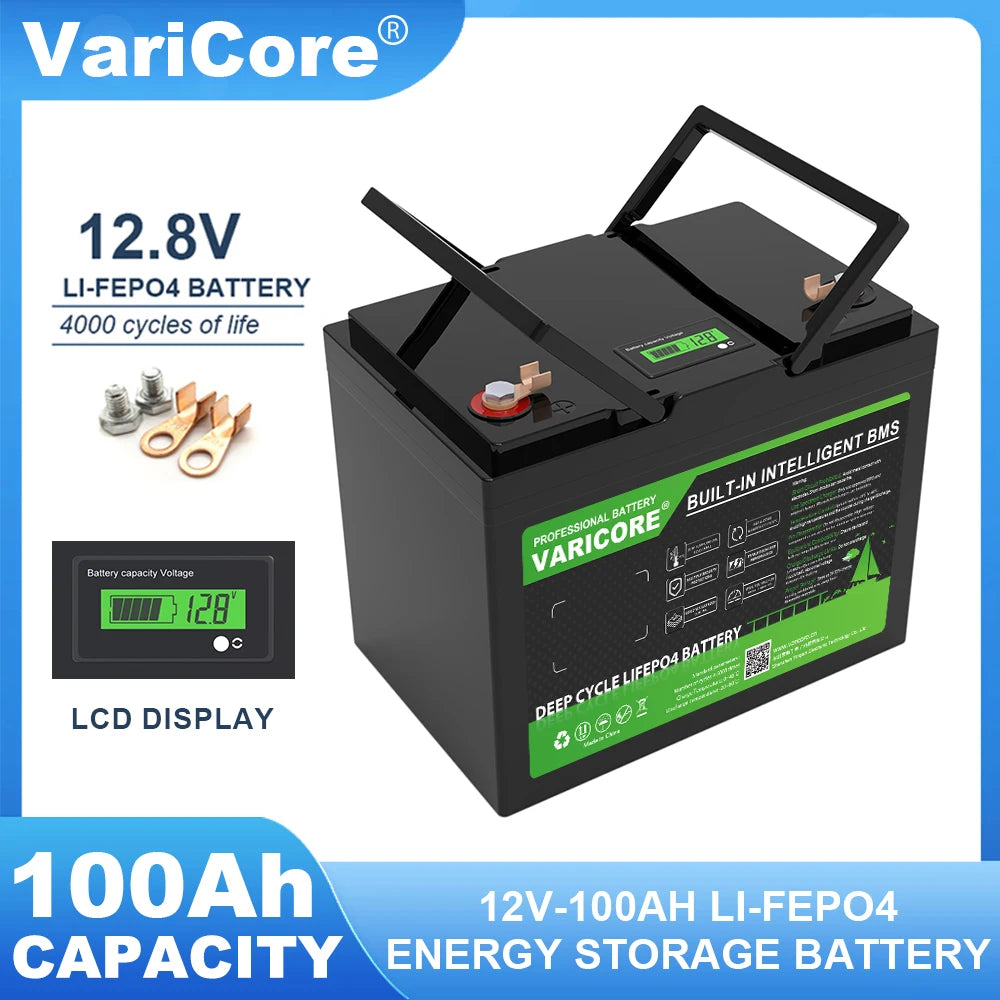 VariCore LiFePO4 Battery – 12V/12.8V, 60Ah-310Ah, Lithium Iron Phosphate for Travel & Camping