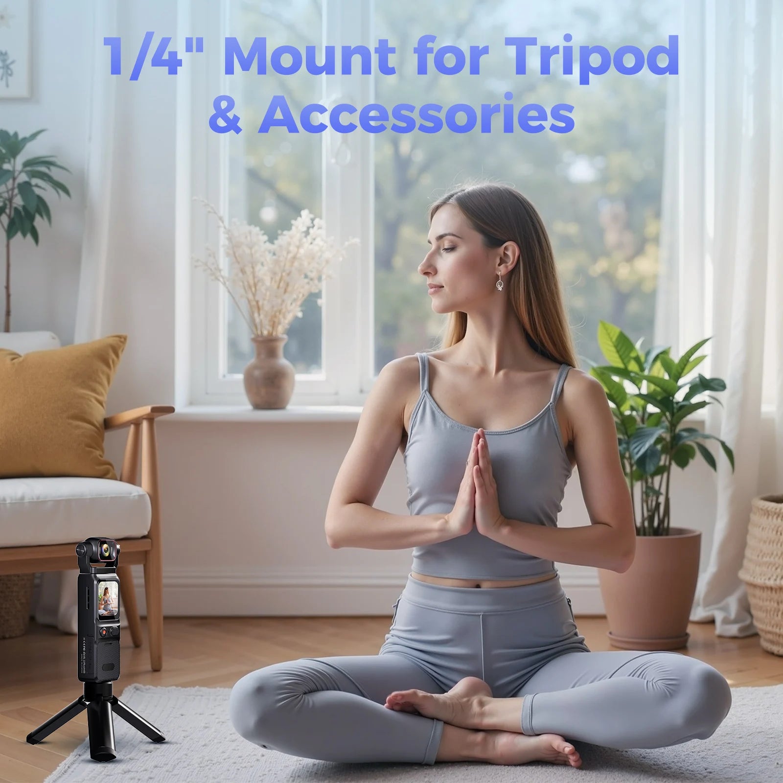 4K Pocket Action Camera – Touch Screen, Stabilized, Portable Vlog & Sport Cam