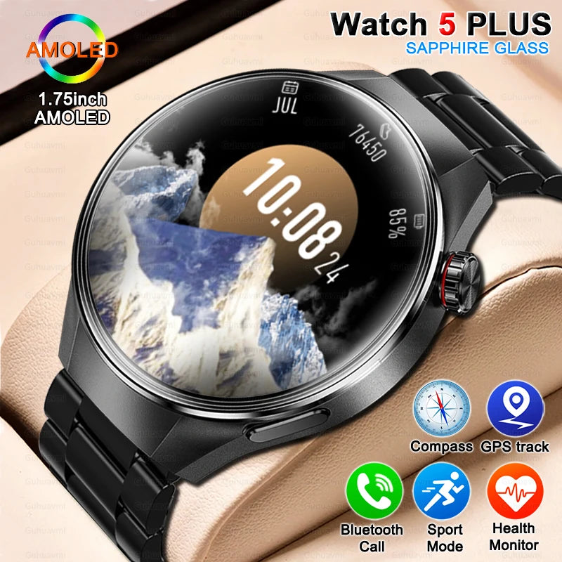 G5 Pro 2025 Smartwatch – 1.75” AMOLED, GPS, Heart Rate & Bluetooth Call, IP68
