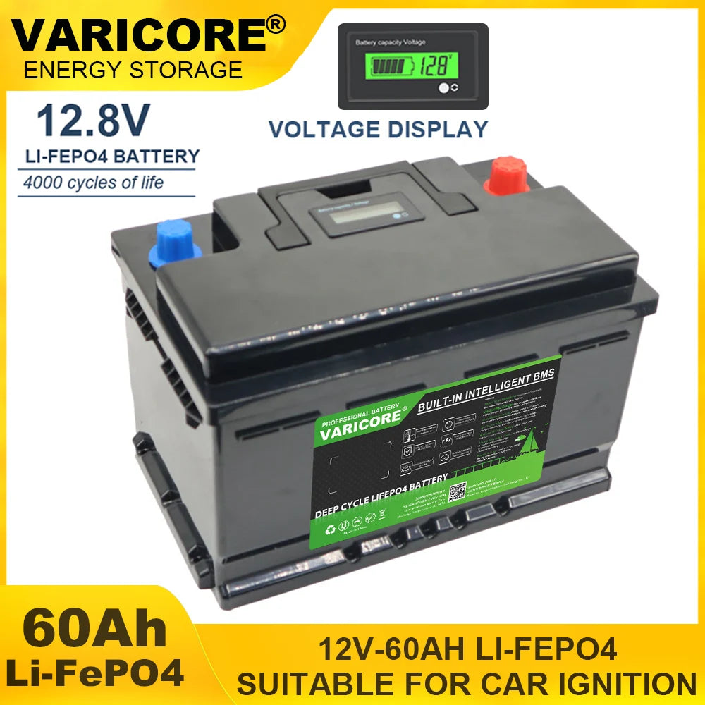 VariCore LiFePO4 Battery – 12V/12.8V, 60Ah-310Ah, Lithium Iron Phosphate for Travel & Camping