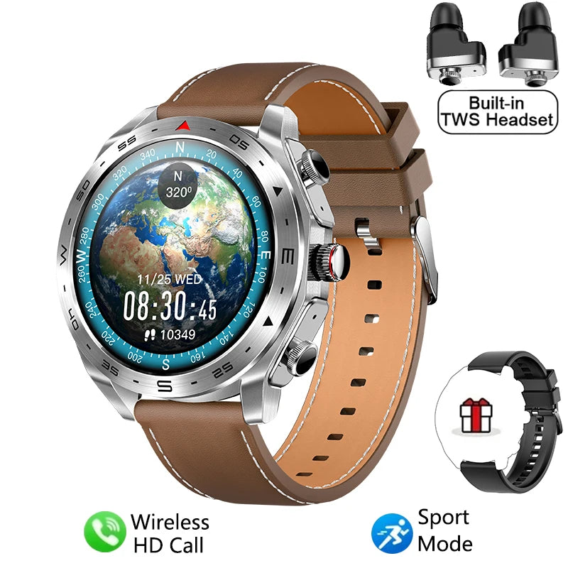 2025 Smartwatch + TWS Earbuds – Bluetooth, GPS, Heart Rate, HIFI Sound & Calls
