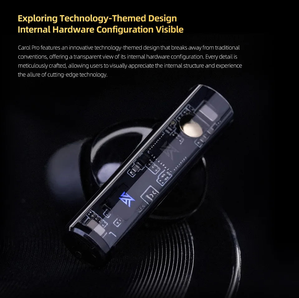 "KZ Carol Pro TWS Earbuds – ANC, Bluetooth 5.4, 6 Mics, Waterproof Stereo"