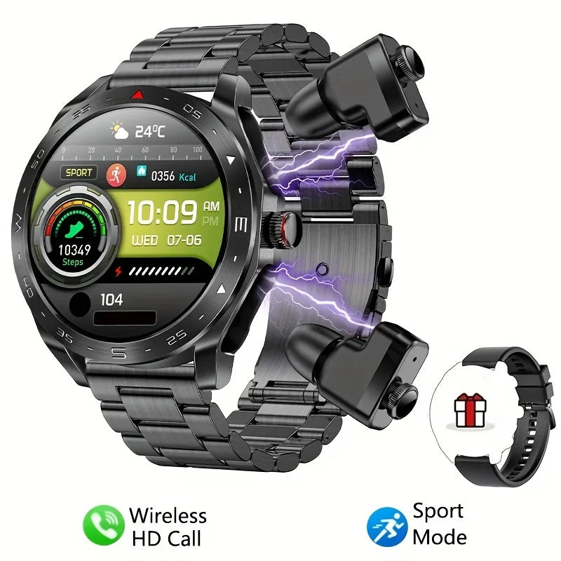 2025 Smartwatch + TWS Earbuds – Bluetooth, GPS, Heart Rate, HIFI Sound & Calls