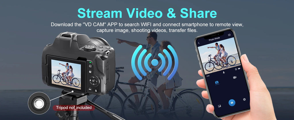 "72MP 4K DSLR – 12X Zoom, 3” Flip Screen, YouTube & Vlog Ready"