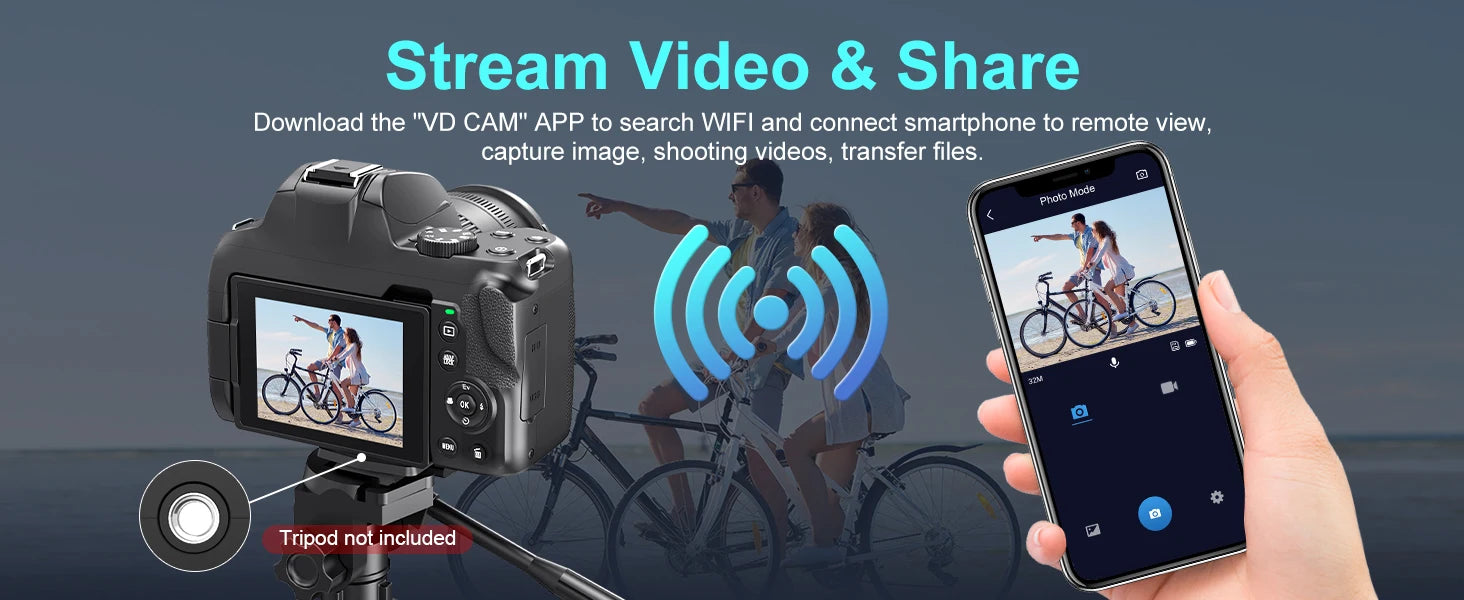 "72MP 4K DSLR – 12X Zoom, 3” Flip Screen, YouTube & Vlog Ready"