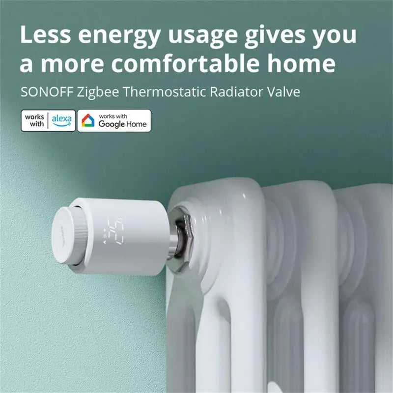 SONOFF TRVZB Zigbee Smart Thermostatic Radiator Valve Temperature Controller Smart Home Automation Via Alexa Google SmartThings