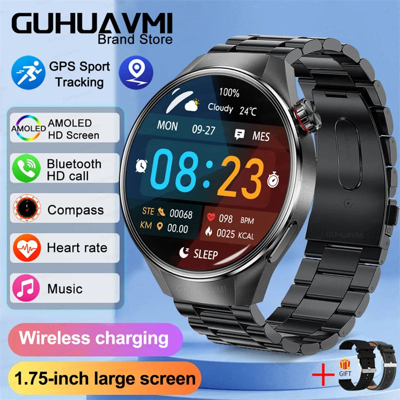 G5 Pro 2025 Smartwatch – 1.75” AMOLED, GPS, Heart Rate & Bluetooth Call, IP68