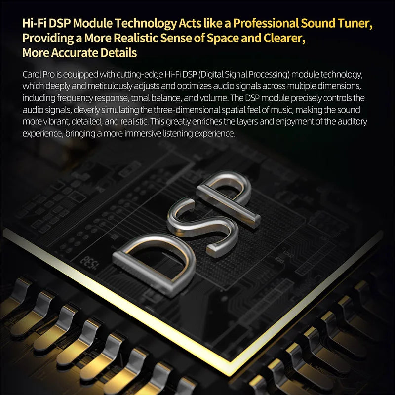 "KZ Carol Pro TWS Earbuds – ANC, Bluetooth 5.4, 6 Mics, Waterproof Stereo"