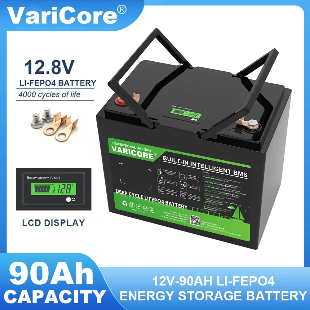 VariCore LiFePO4 Battery – 12V/12.8V, 60Ah-310Ah, Lithium Iron Phosphate for Travel & Camping