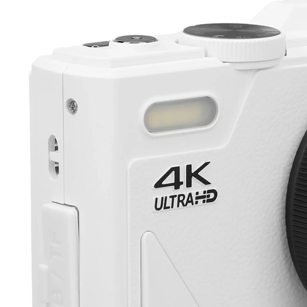 "64MP 4K Digital Camera – Flip Screen, WiFi, 18X Zoom & Vintage Vlogging Style"