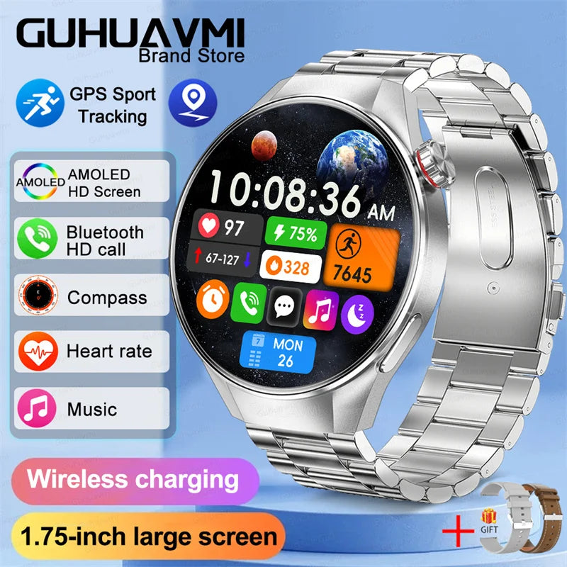 G5 Pro 2025 Smartwatch – 1.75” AMOLED, GPS, Heart Rate & Bluetooth Call, IP68