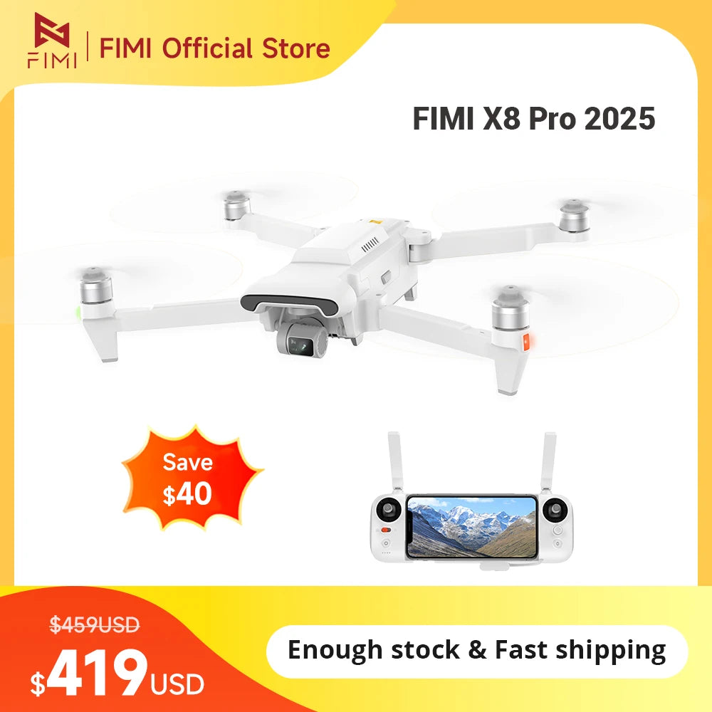 FIMI X8 Tele Max – 4K 60FPS Drone, 30x Zoom, AI Night, 3-Axis Gimbal, 20km Range