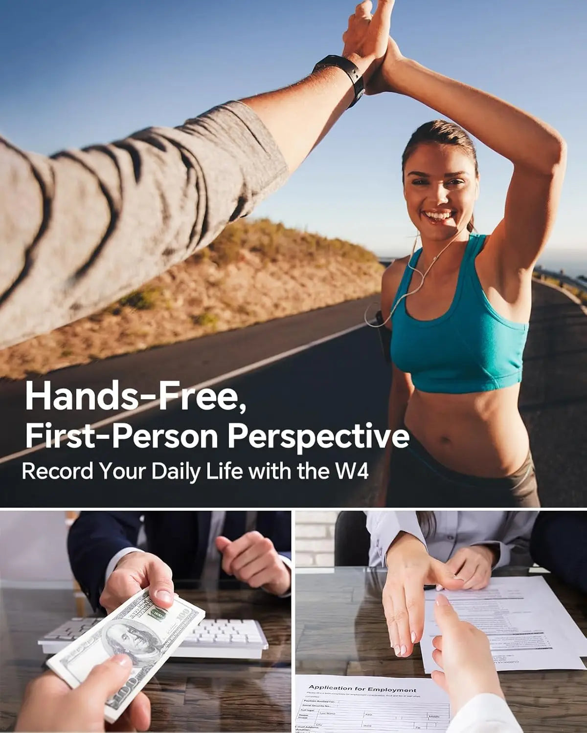 4K Mini Wearable Camera – 1080P, 128GB, Rotatable Clip & Helmet Mount