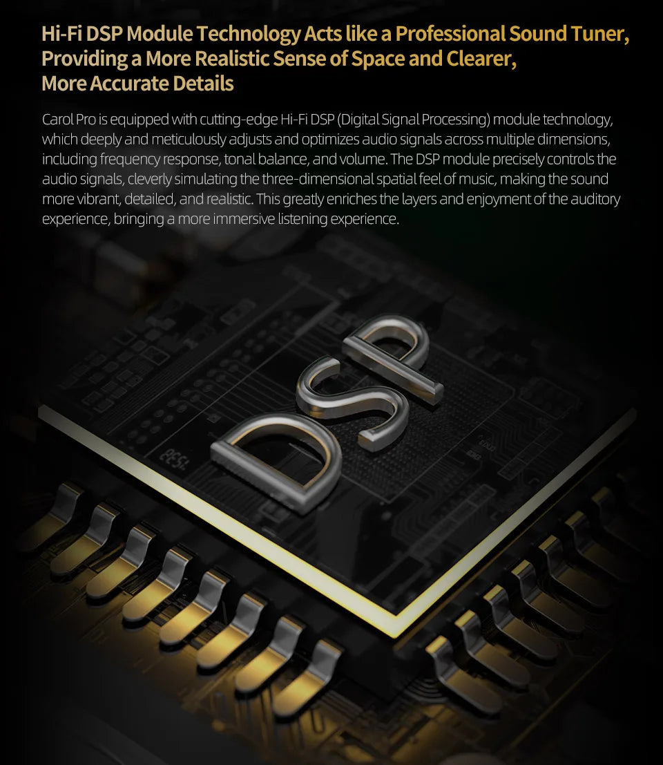 "KZ Carol Pro TWS Earbuds – ANC, Bluetooth 5.4, 6 Mics, Waterproof Stereo"