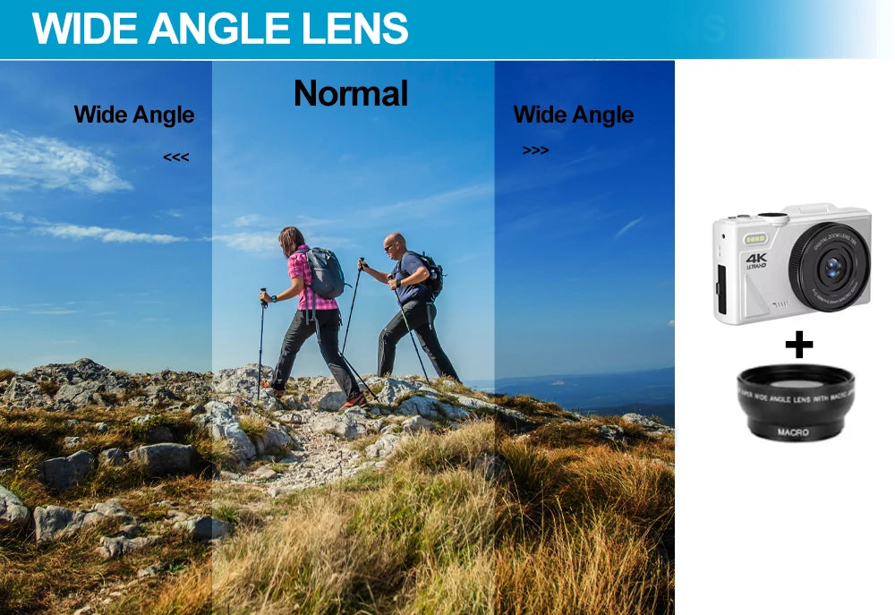 "64MP 4K Digital Camera – Flip Screen, WiFi, 18X Zoom & Vintage Vlogging Style"