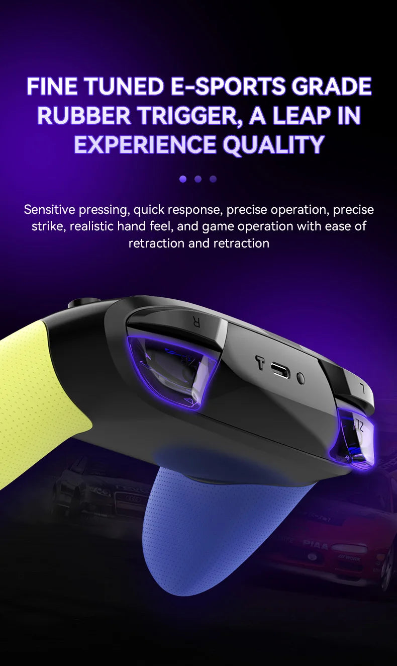 Wireless RGB Game Controller for Switch OLED / Lite – Turbo, Programmable, 600/1000mAh Battery