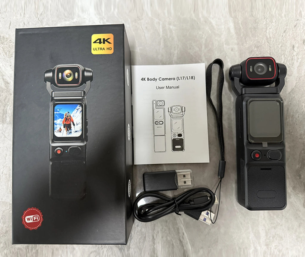 4K Pocket Action Camera – Touch Screen, Stabilized, Portable Vlog & Sport Cam