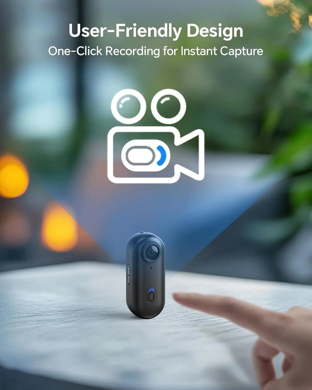 4K Mini Wearable Camera – 1080P, 128GB, Rotatable Clip & Helmet Mount